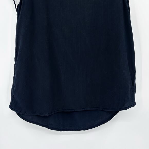 Diane von Furstenberg DVF Liva Colorblock Black White Silk Top Blouse Womens XS - Picture 7 of 13